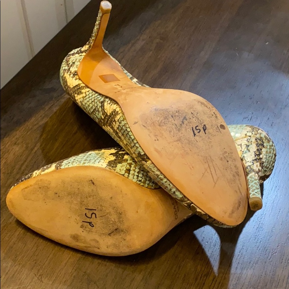 Coach Metallic snakeskin print heels - Picture 9 of 11
